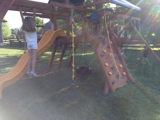 Received our play set and the kids attacked it!!!