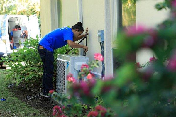 Island Comfort offers a 32 point AC tune-up and cleaning procedure.