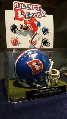 Custom Bronco Helmet with Randy Gradishar pop-out.