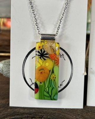 Fused glass pendant