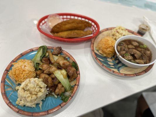 The chicken ginasan, pork adobo, and awesome empanadas! Great meal on this day!