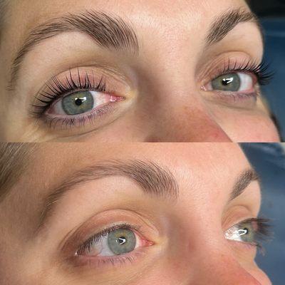 If you want to enhance your natural blonde lashes, consider a lash lift with a blue-black tint!