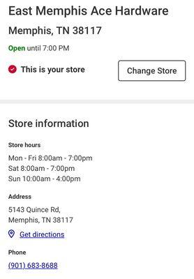 store information