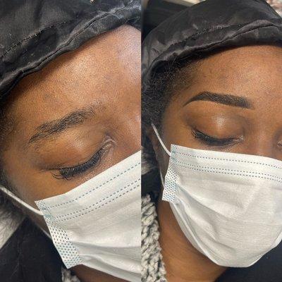 Brow wax, shaping