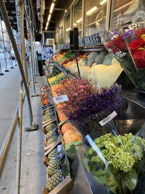 An array of flowers for sale