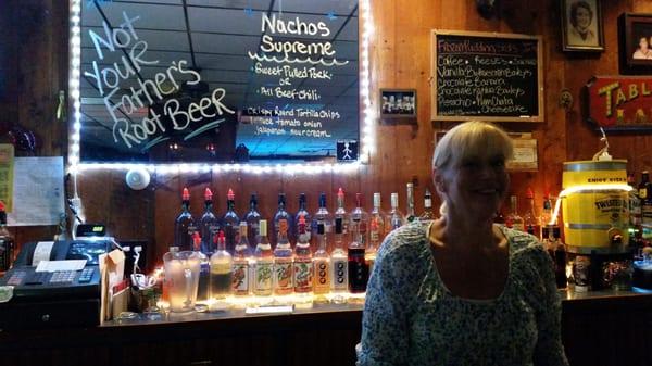 Tina, owner slash bartender