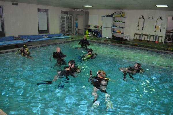 The training pool at the shop