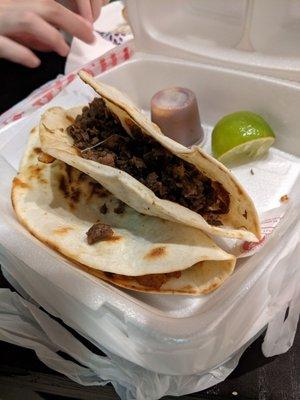 Fajita and pastor quesadillas