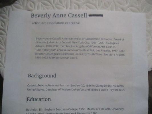 artist Beverly Cassell I have more of her works Approx. 10 pieces