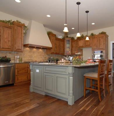 Premium cabinets and a large island set the tone for not just the kitchen, but also the entire home.