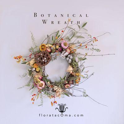 Our one-of-a-kind botanical wreaths make a wonderful year-round all-occasion gift. Www.floratacoma.com/wreaths