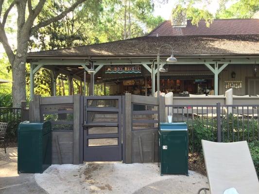 Entrance from the poolside