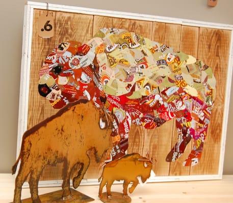 We let the buffalo roam with local, Colorado artist The Moore Family Folk Art and American artists Prairie Dance Studio.