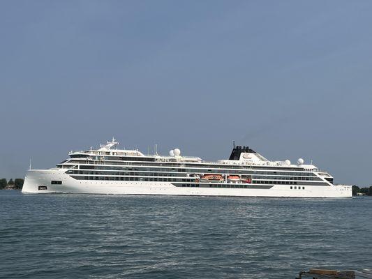 Watch cruise ships out our front door