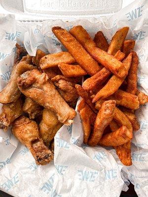 Lemon pepper wings and side of fries