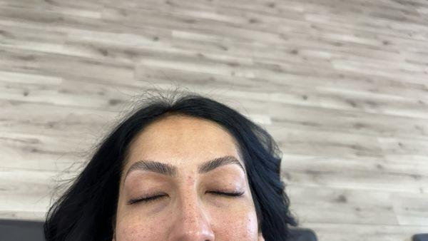 Threaded eyebrows