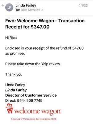 Broken promises and Yelp violation. (Buying reviews)