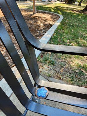 Sat beside this painted rock. Ate my lunch, leisurely, on a very beautiful autumn day...