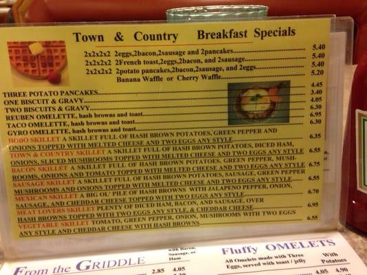 Breakfast specials