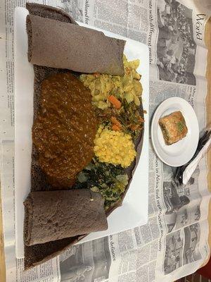 Vegan Ethiopian platter