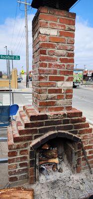 Fireplace outside