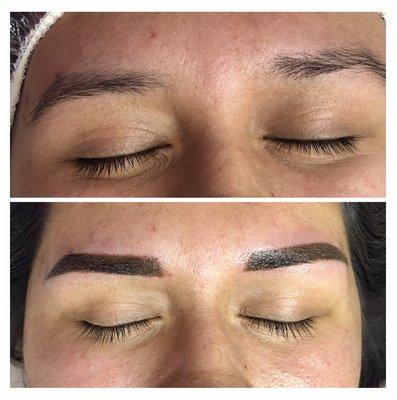 Powder ombré brows