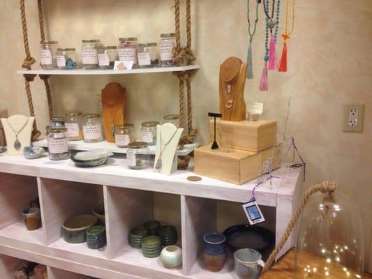 Tons of cool jewelry, and crystals at their new boutique.