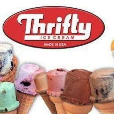 Thrifty hand scooped ice cream in a cup or a cone