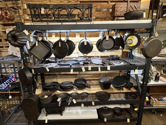 Booth#53- rack full of cast iron