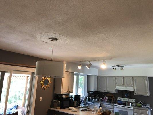 This kitchen was a bit dark..  The owner requested a skylight.