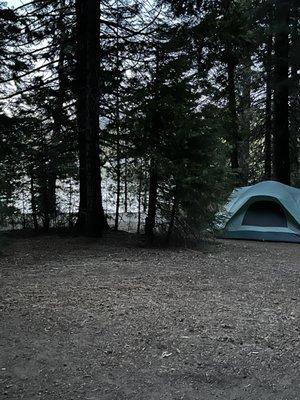 Lake and tent