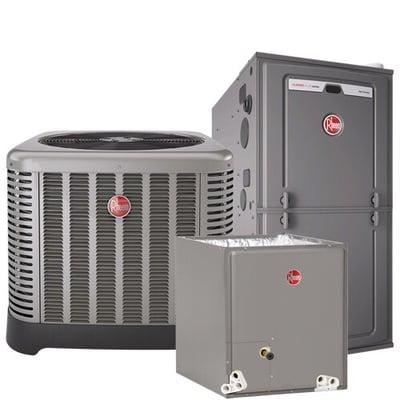 RHEEM units are perfect for a retrofit install when using existing duct work. Just one of the manufacturers we install.