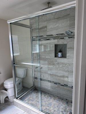 New shower door installation done in Saratoga.