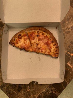 Hubby picked up some food for dinner.  This is apparently the kids size pizza...where is the other half?