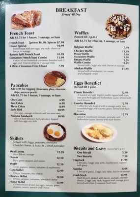 Menu - breakfast (part 1)