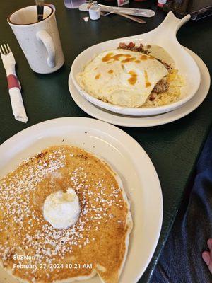 Meat Lover's Skillet combo comes with pancake