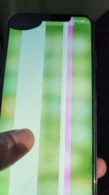 Broken screen before the repair