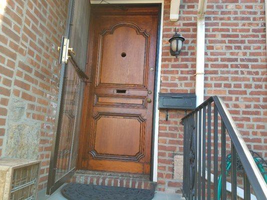 Door After Repairs and Refinishing