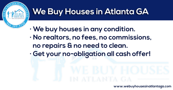 Selling your property in Atlanta to us is simple. We will deal with everything so you don't need to!