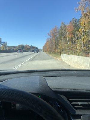 In the interstate trying to attach the skid plate