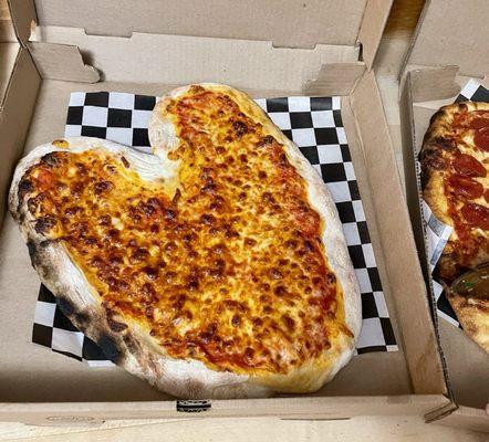 Adorable and delicious heart-shaped pizzas for our party. They were gone in minutes -- our guests LOVED them!