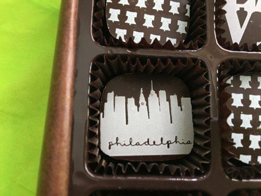 Philadelphia Skyline-Crispy Hazelnut Praline