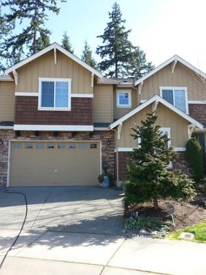 We did windows in and out then cleaned the driveway.