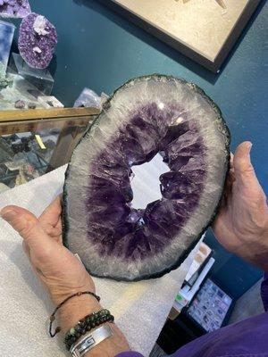 Amethyst geode, very fair price for the size and weight. Absolutely in love with this piece.