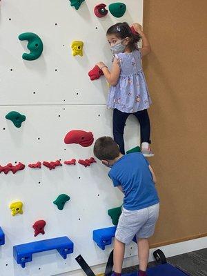 Rock climbing wall!