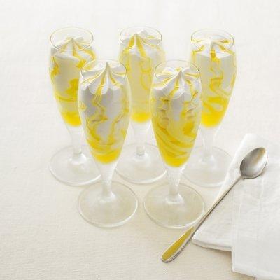 Limoncello sorbet swirled with cream