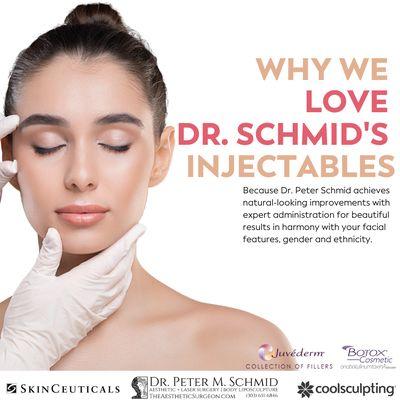 Dr. Peter Schmid administers all injectable treatments.