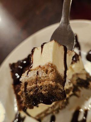 Close-up of the amazingly delicious Tiramisu.