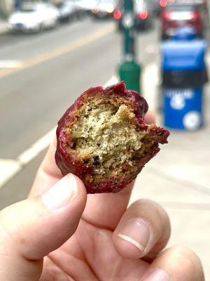 Inside Blueberry Donut Hole