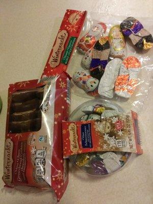 Christmas cookies and chocolate from Germany.